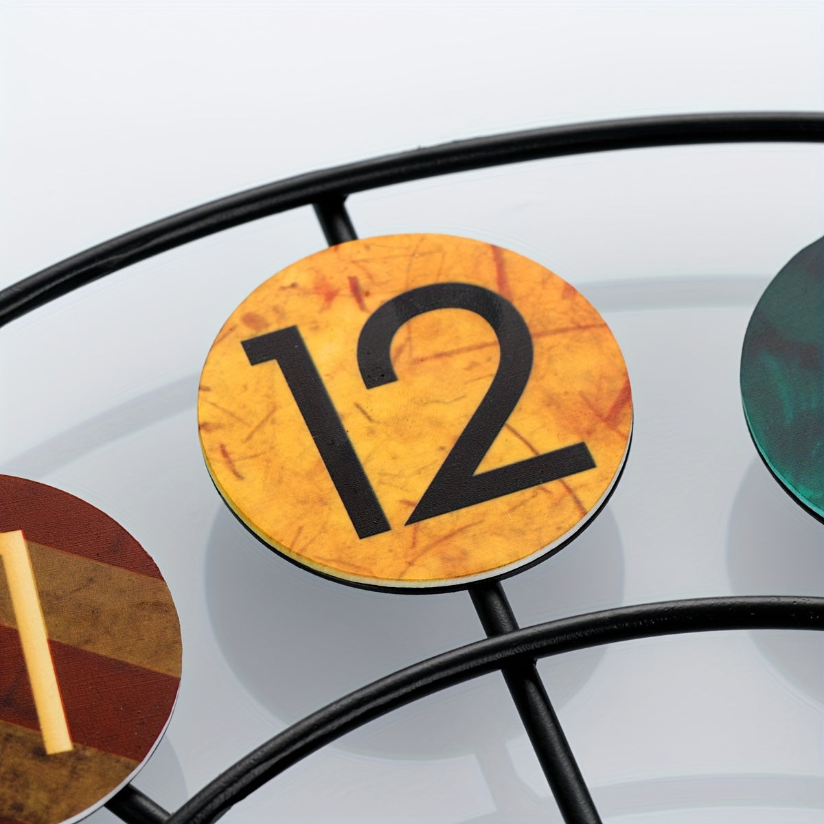 Retro Iron Colorful Wall Clock