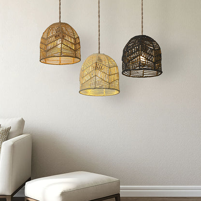 Handwoven Rope Farmhouse Pendant Shade