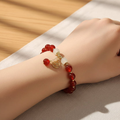 Red Natural Stone Bracelet