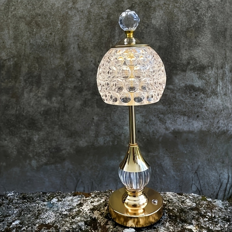 Crystal Rechargeable Touch Table Lamp