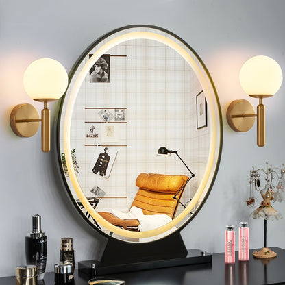 Elegant Glass & Metal Bedroom Wall Sconce