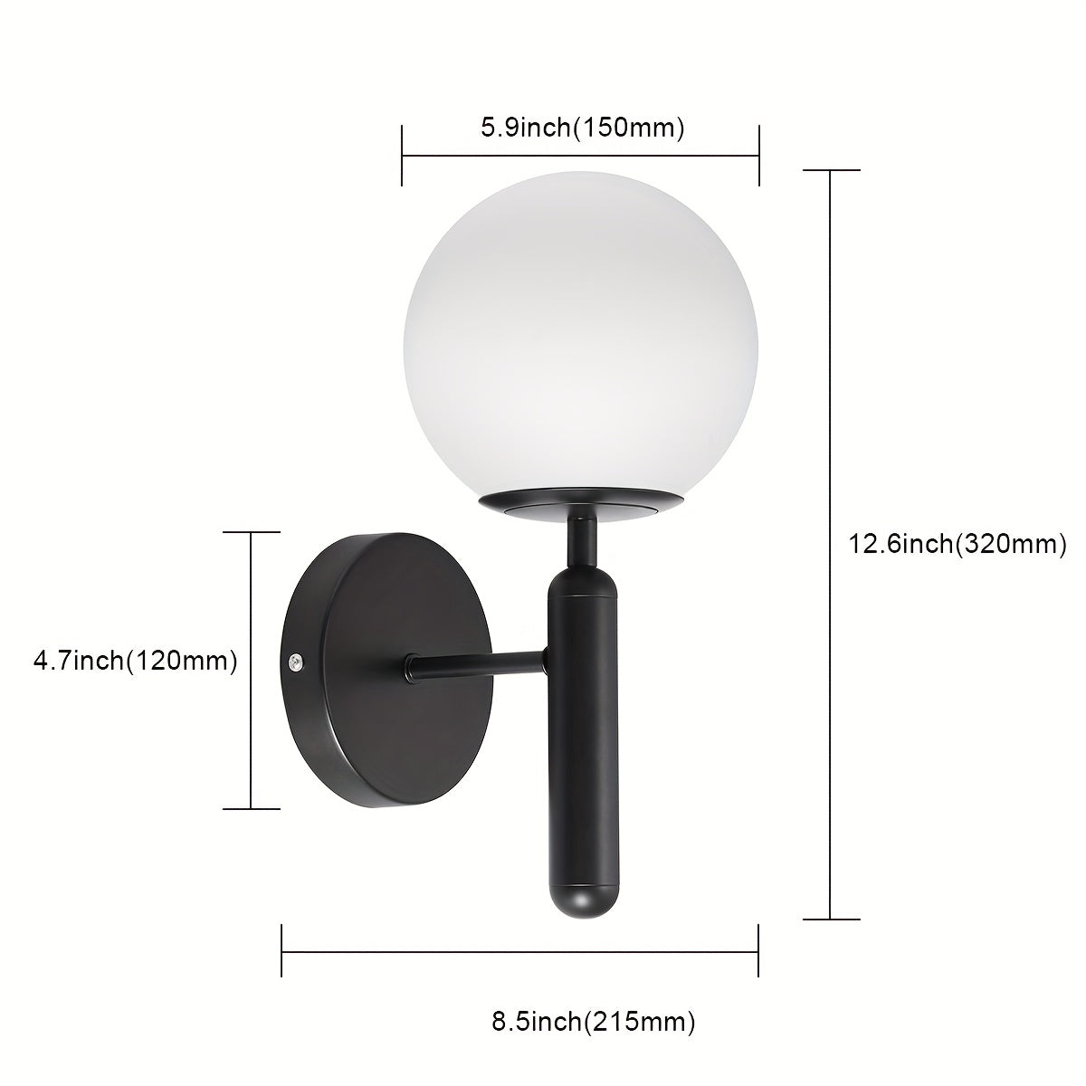 Elegant Glass & Metal Bedroom Wall Sconce