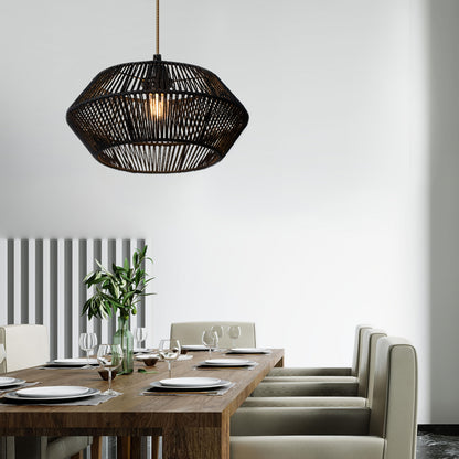 Handwoven Paper Rope Pendant Shade