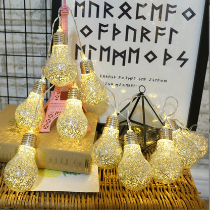 Warm white glitter bulb fairy string lights