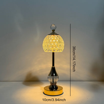 Crystal Rechargeable Touch Table Lamp