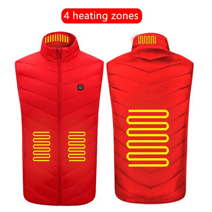 Women's USB Heated Vest, Black S to 4XL