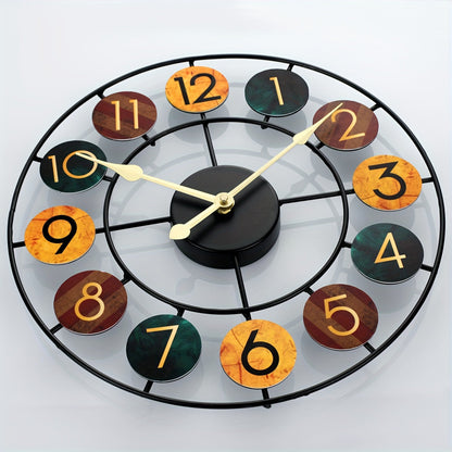 Retro Iron Colorful Wall Clock