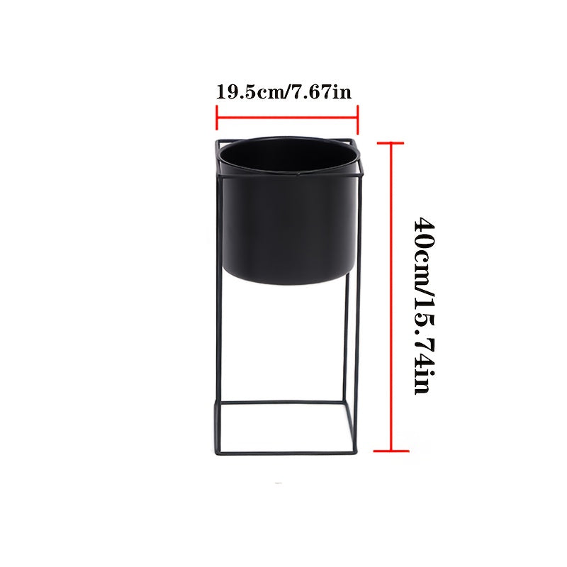 Black Rectangular Metal Plant Stand