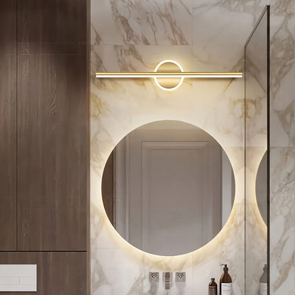 Luxe Black & Gold LED Mirror Wall Light