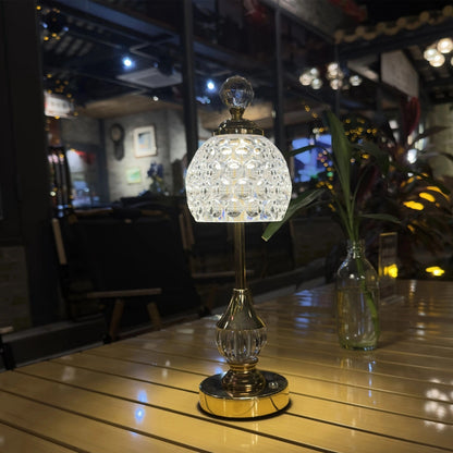 Crystal Rechargeable Touch Table Lamp