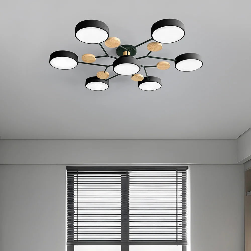 LED Semi Flush Ceiling Chandelier