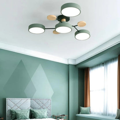 LED Semi Flush Ceiling Chandelier