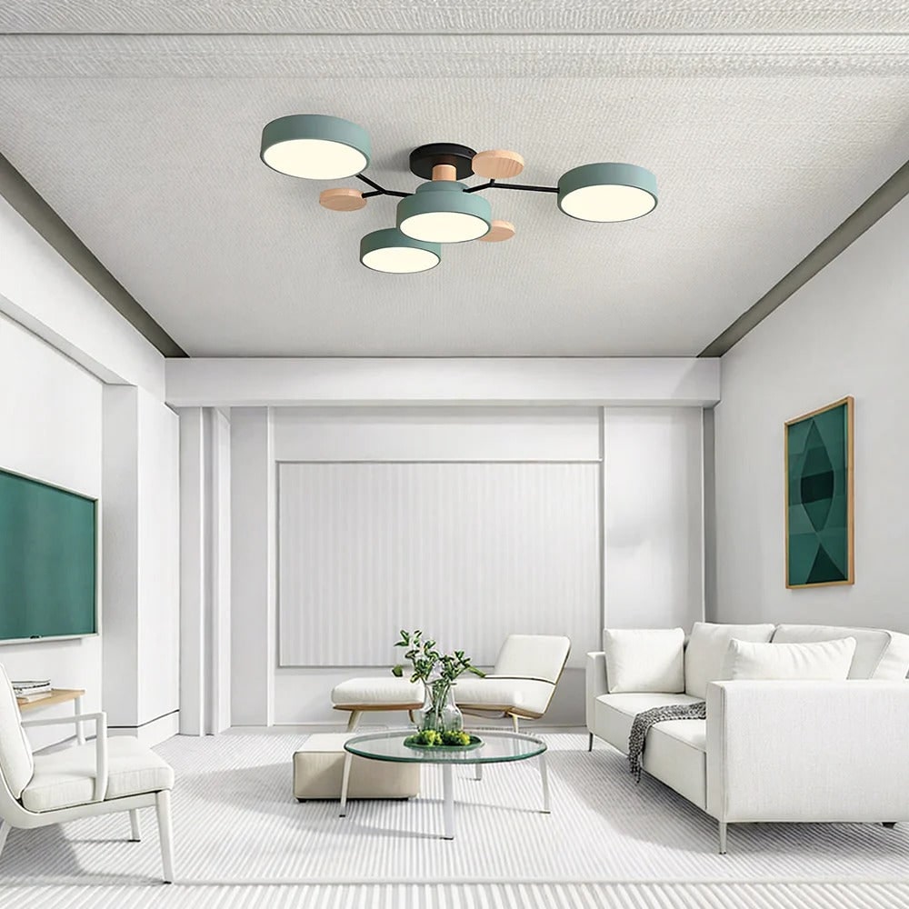 LED Semi Flush Ceiling Chandelier