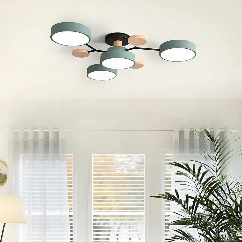 LED Semi Flush Ceiling Chandelier