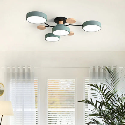 LED Semi Flush Ceiling Chandelier