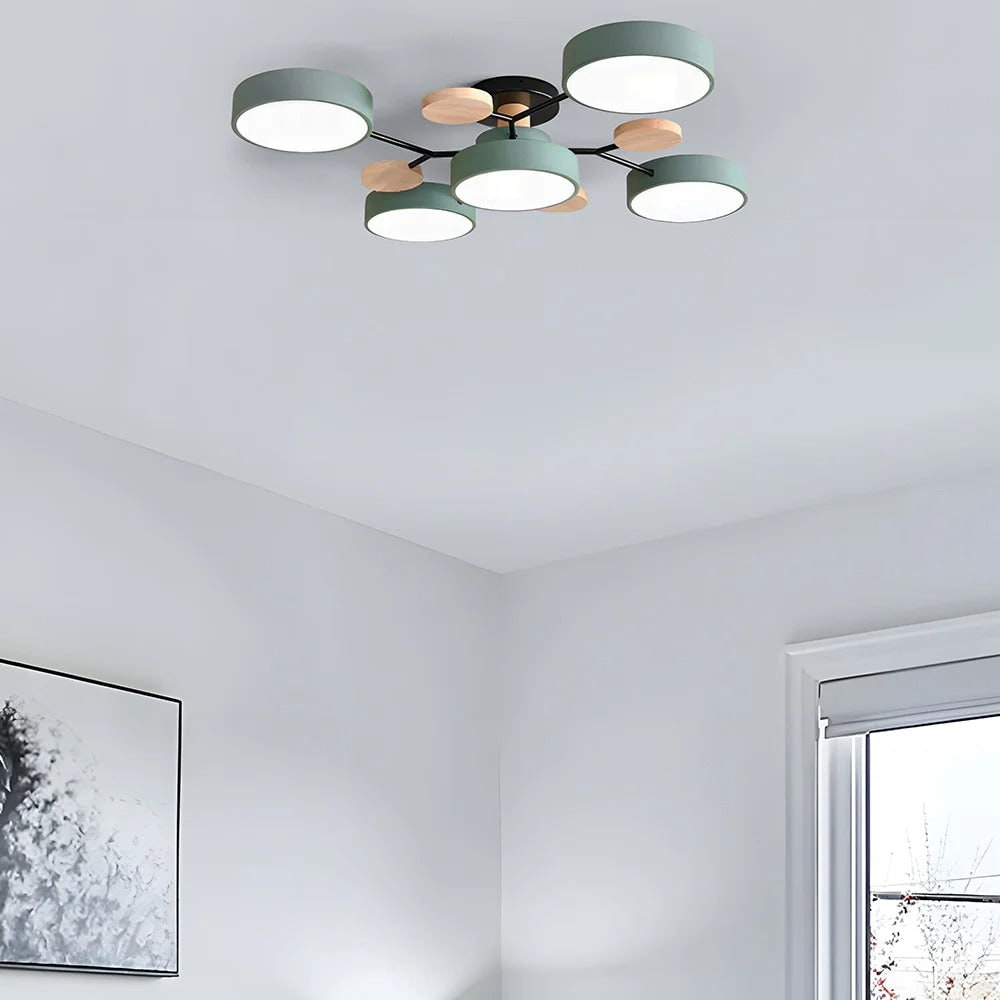 LED Semi Flush Ceiling Chandelier