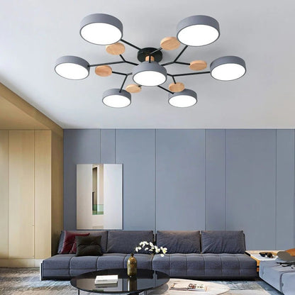 LED Semi Flush Ceiling Chandelier