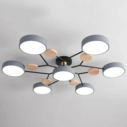 LED Semi Flush Ceiling Chandelier