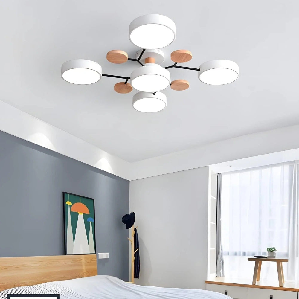 LED Semi Flush Ceiling Chandelier