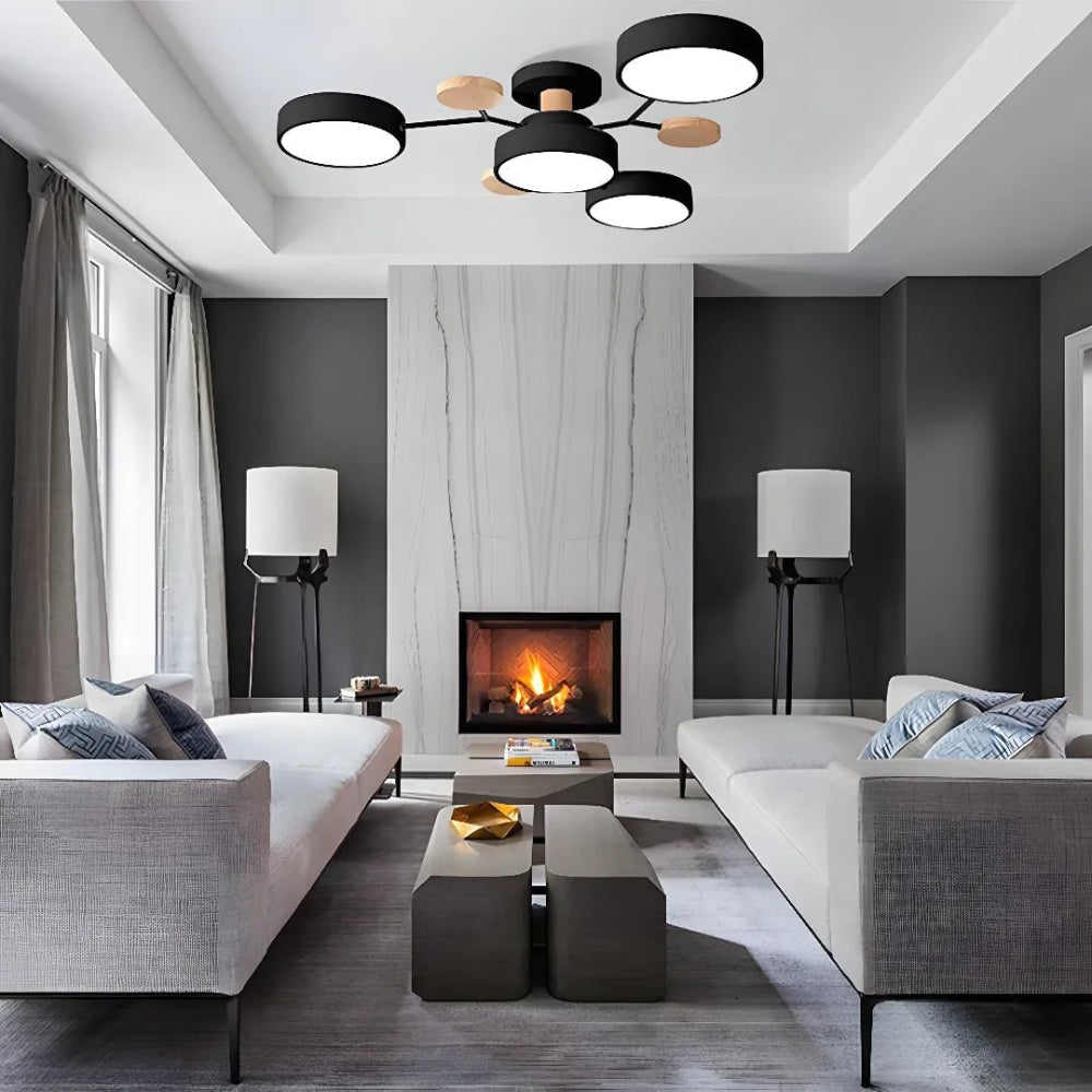 LED Semi Flush Ceiling Chandelier