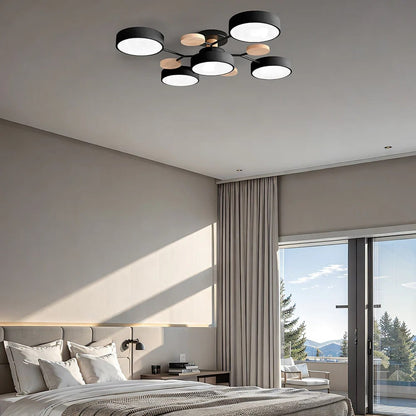 LED Semi Flush Ceiling Chandelier