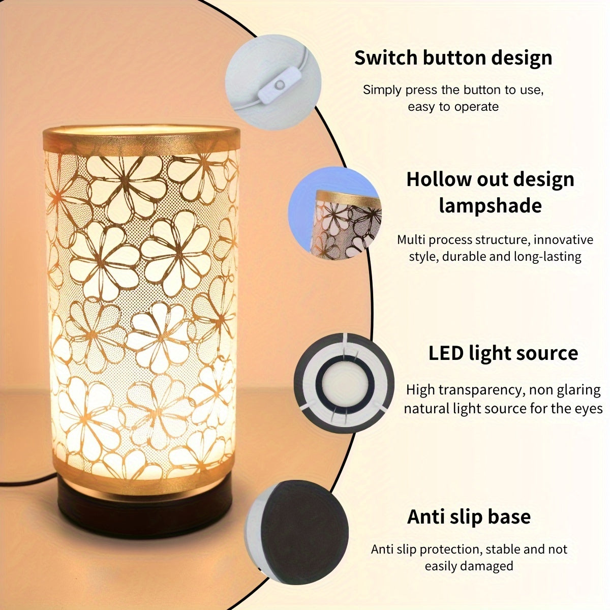 Floral Ambient USB Table Lamp