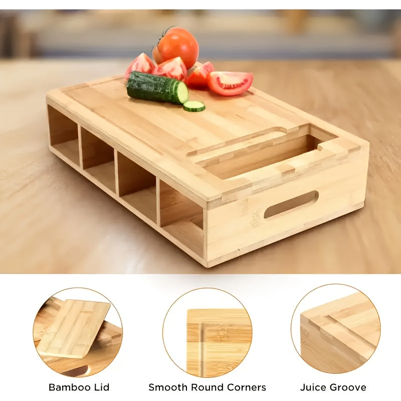 Bamboo Board with Trays and Graters
