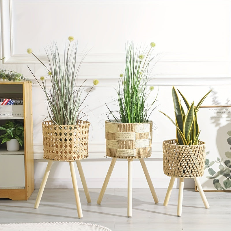 Bamboo Woven Flower Stand