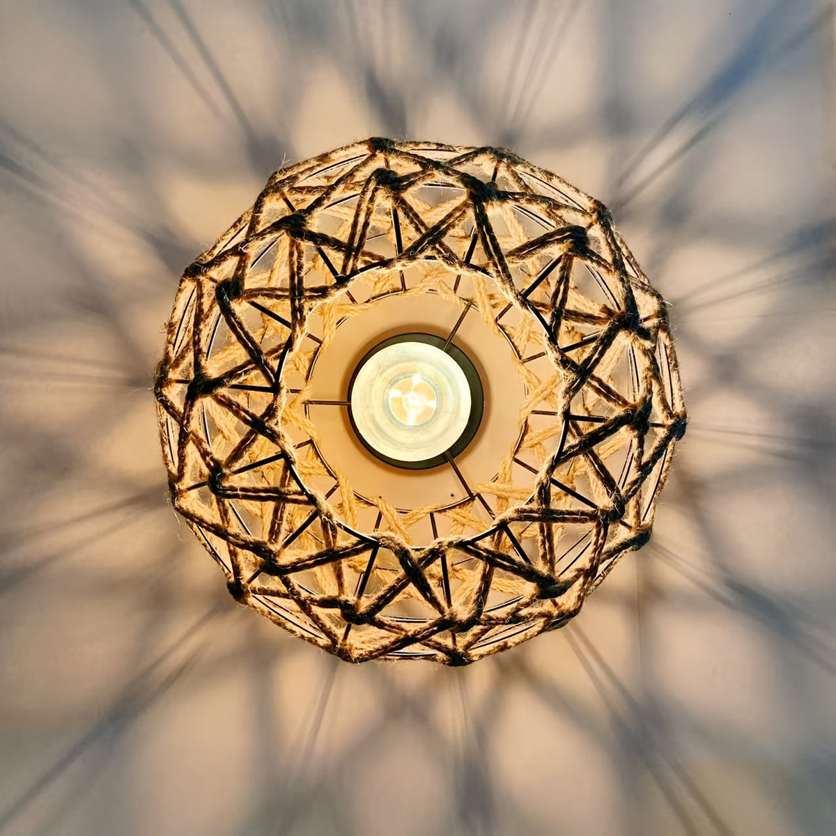 Hemp Rope Bohemian Ceiling Light