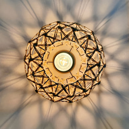 Hemp Rope Bohemian Ceiling Light