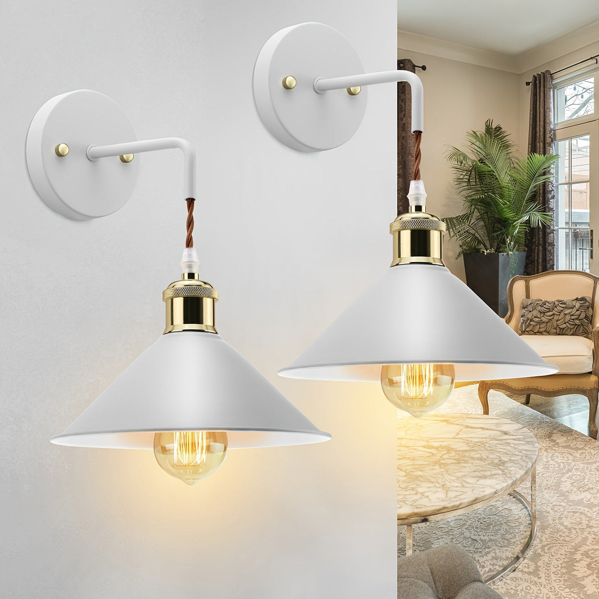 Macaron Cone Swing Arm Wall Sconce