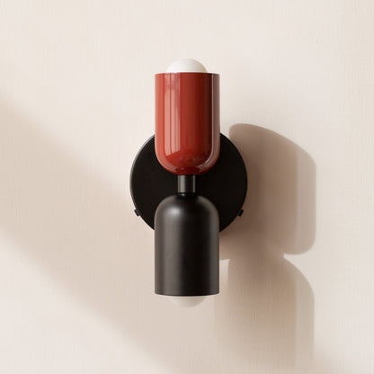 Cozy Crest Nordic Macaron Bedside Wall Lamp - Modern Muted-Color Sconce for Bedroom & Hallway, 10 Color Combinations