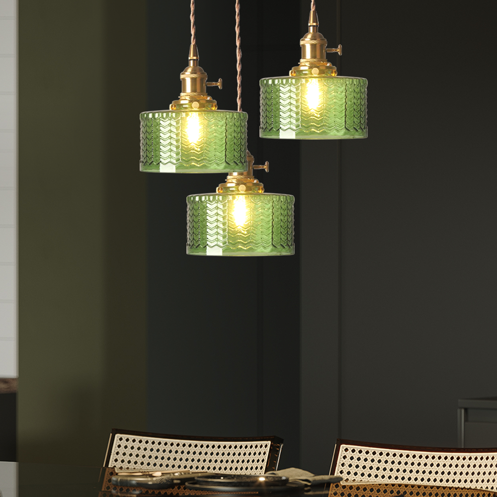 Green Glass Pendant Light