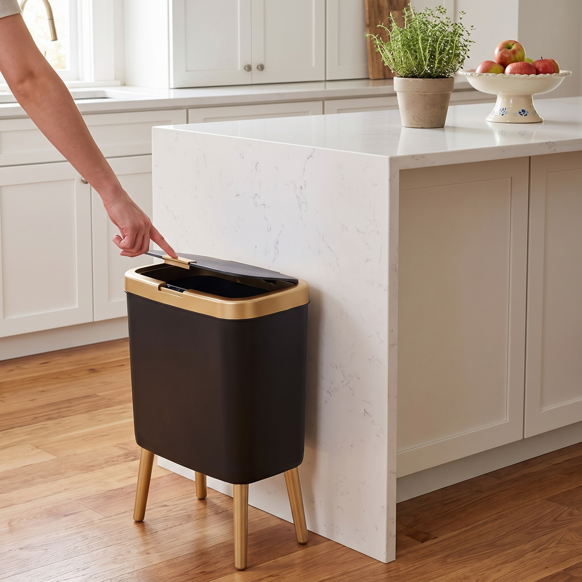 15L Modern Odour-Sealing Trash Can