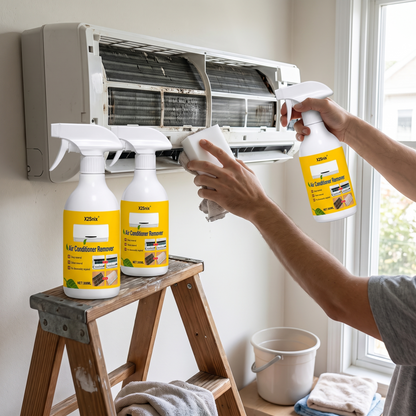 2 Bottles Air Conditioner Cleaner And Sponge