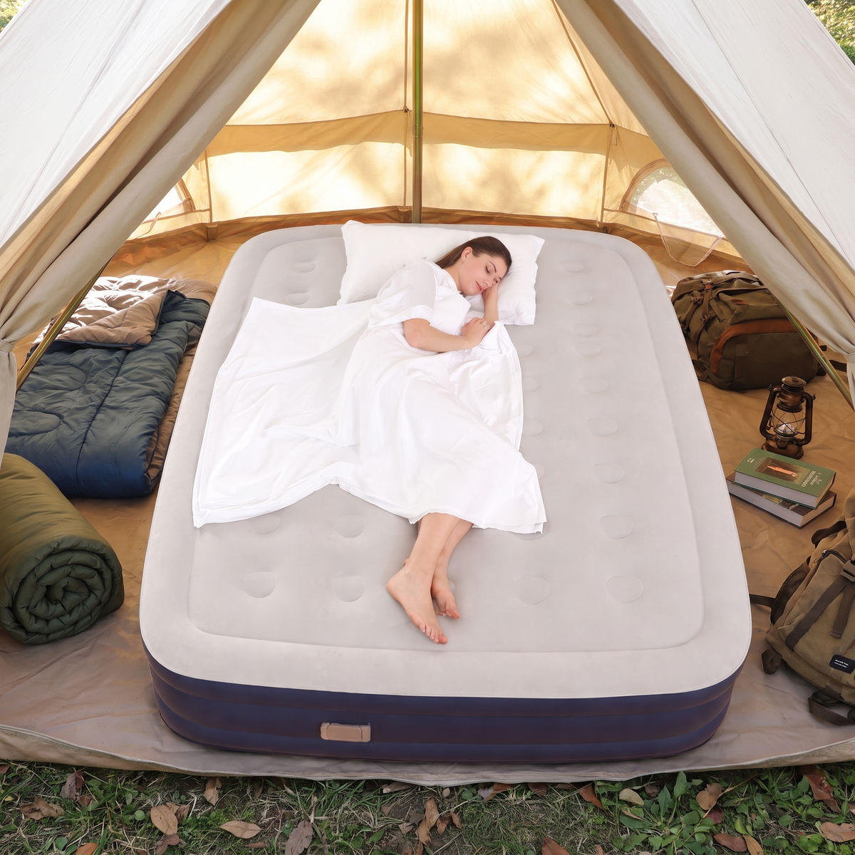 Air Mattress Self Inflating Double Thick Camping Air Bed
