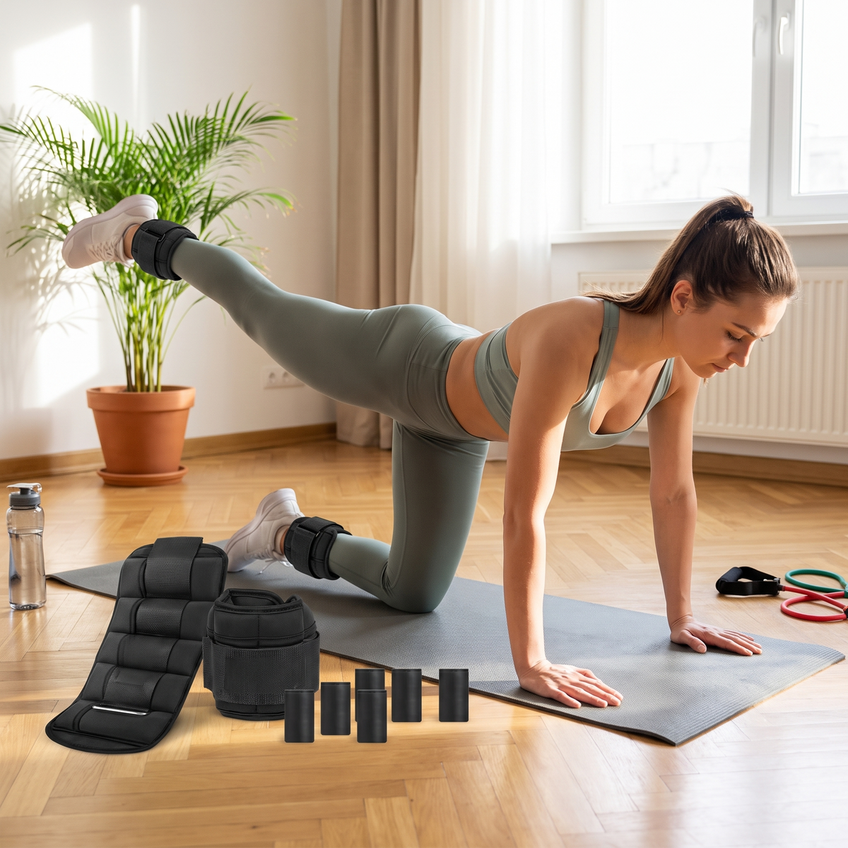 Ankle Weights Adjustable Fitness Leg Training Set
