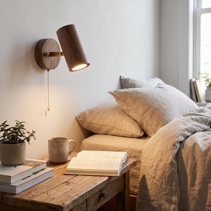 Arlo Wall Lamp Retro Walnut LED Spotlight