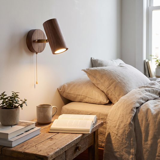 Arlo Wall Lamp Retro Walnut LED Spotlight