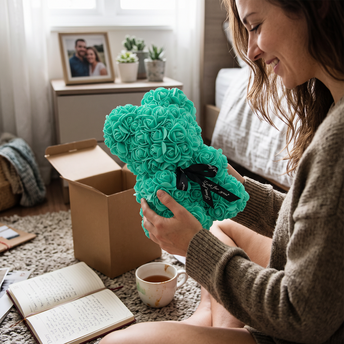 Artificial Flower Rose Bear Foam Gift