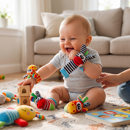 Baby Rattle Socks Wristband Sensory Toy Set