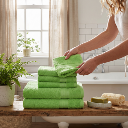 Bath Towels Set Soft Absorbent Fluffy