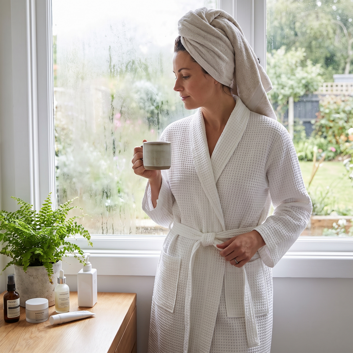 Bathrobe Soft Absorbent Unisex Dressing Gown