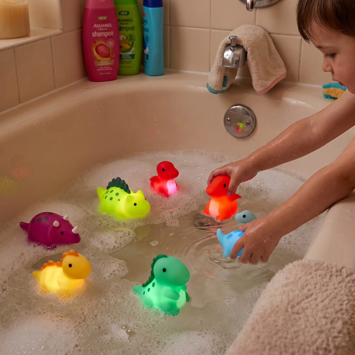 Bath Toys Floating Playset Squirting Rubber Ducks