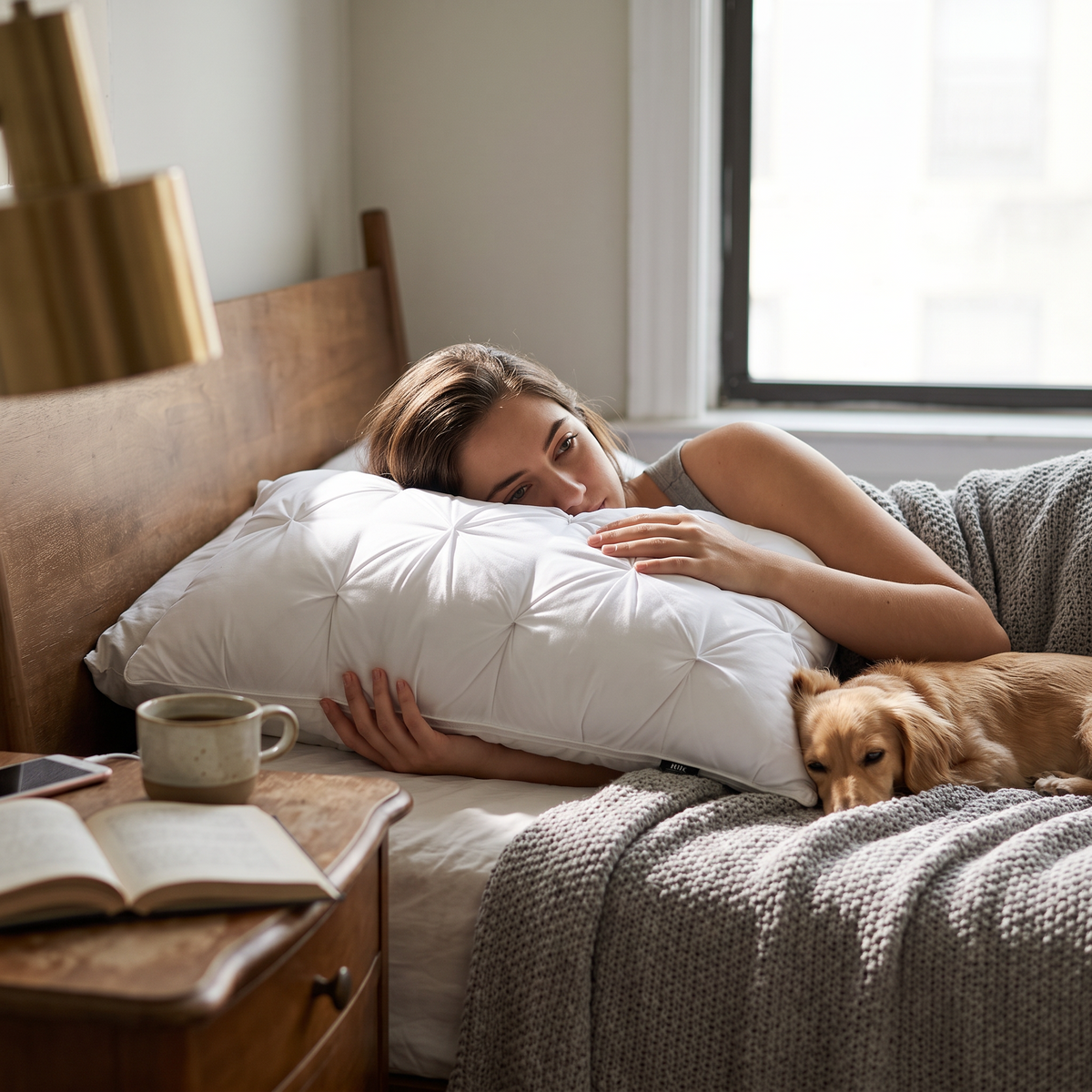 Bed Pillow Down Alternative Neck Support
