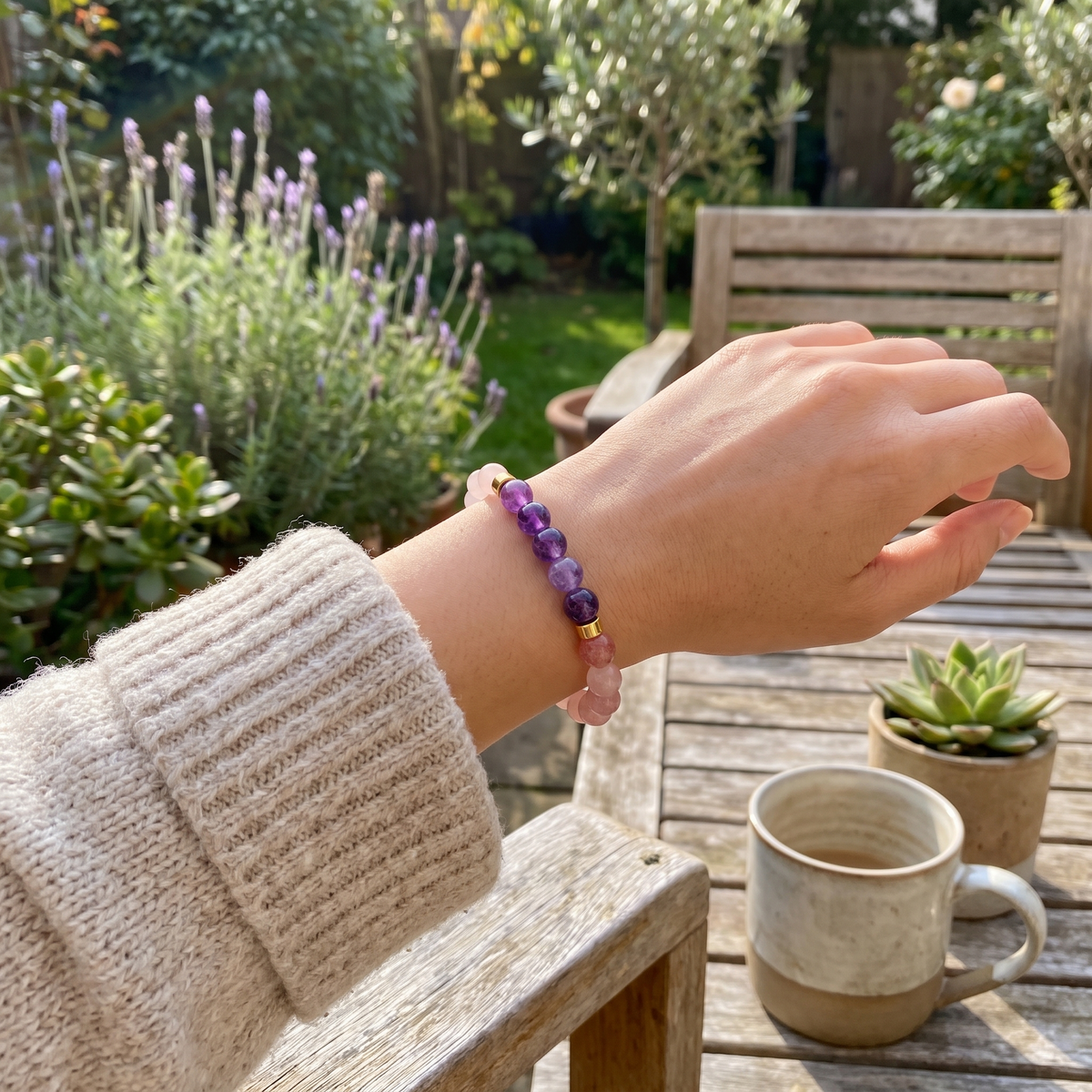 Beaded Bracelet Natural Stone Birthstone
