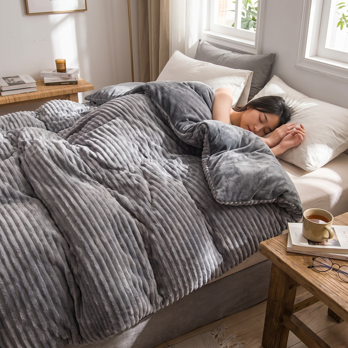 Bedding Duvet Cover Set Plush Winter Bedspread