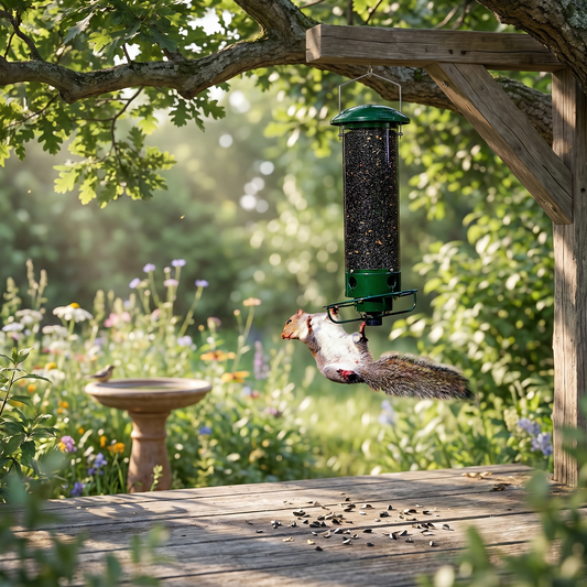 Bird Feeder Metal Squirrel Proof Hanging Tube