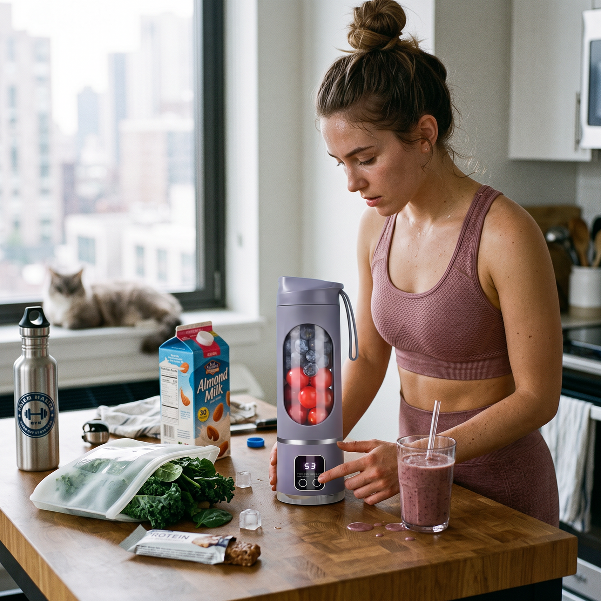 Blender Cup Portable USB Rechargeable Smoothie