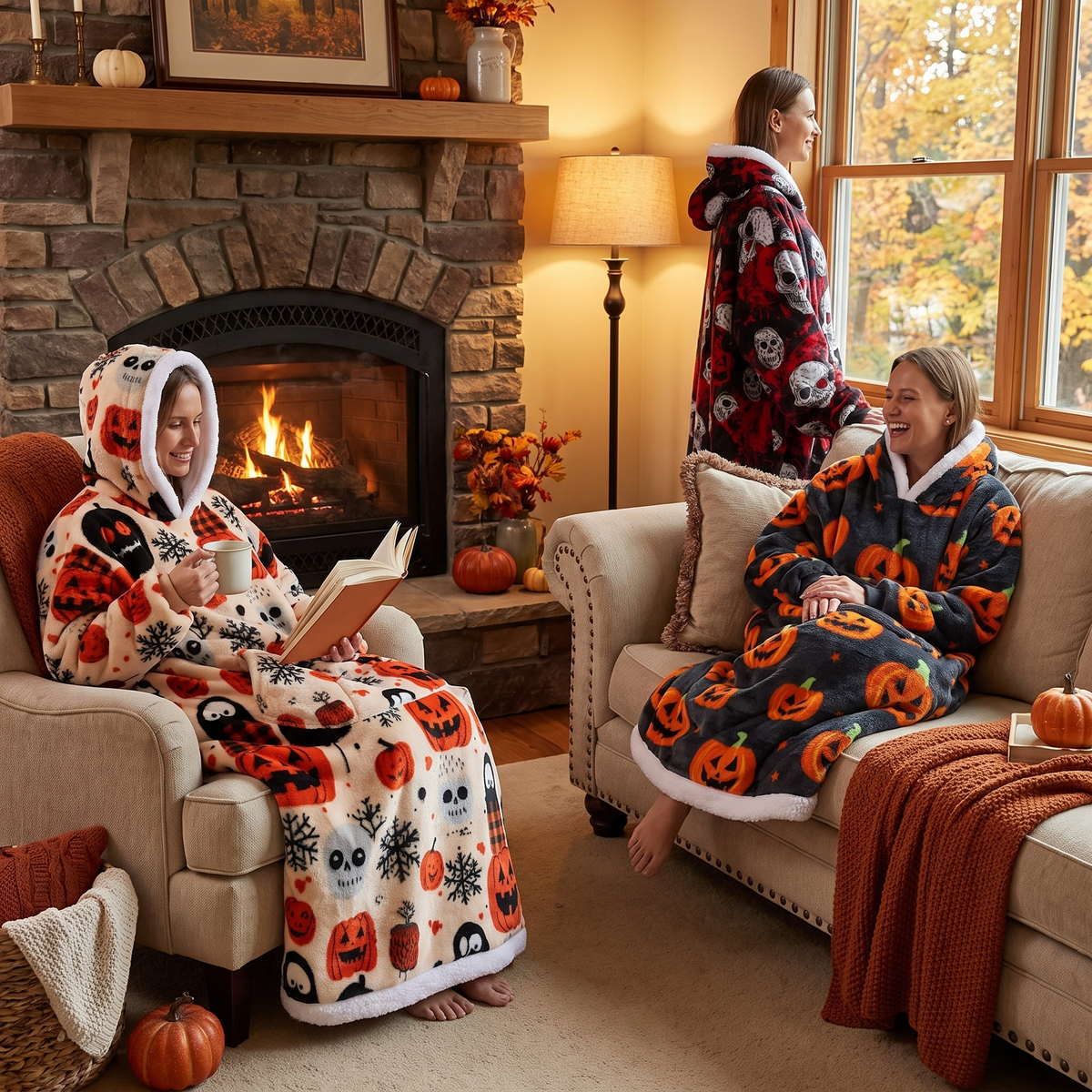 Blanket Hoodie Oversized Wearable Hooded Blanket